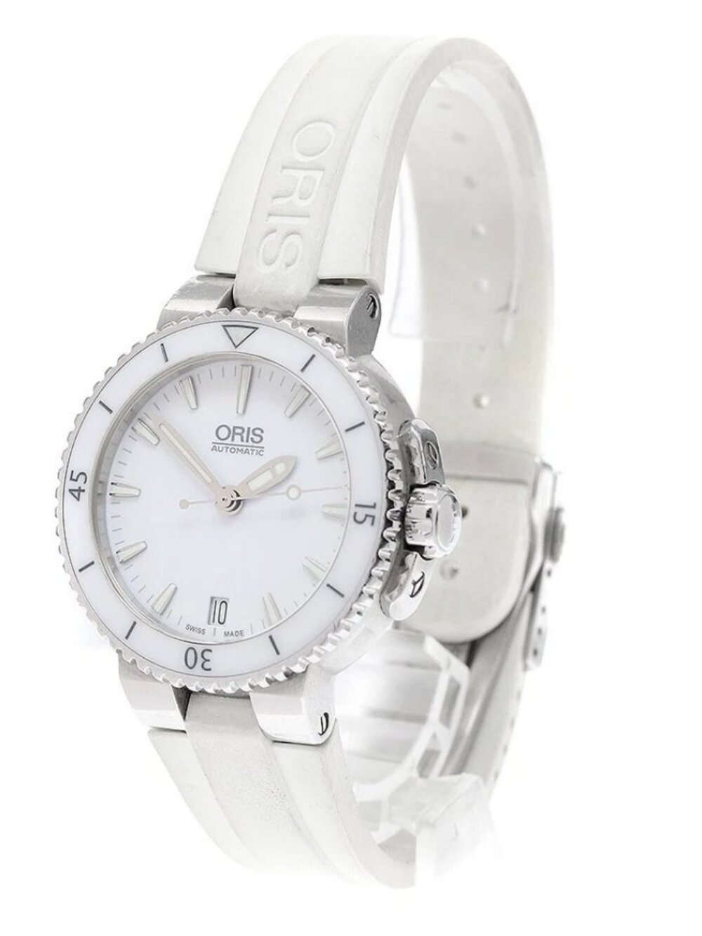 ORIS Aquis 7652 Date white Dial Automatic Boy's Watch_914921